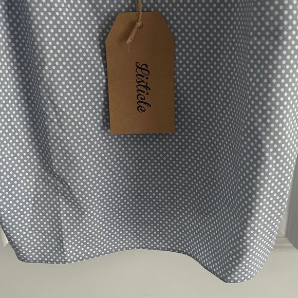 Blue Polka Dot Scallop Trim Cami Top - Picture 3 of 7